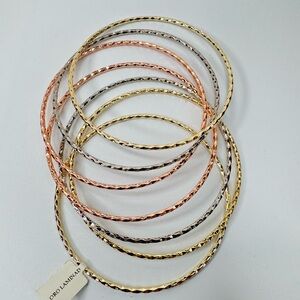 Gold and Rose Bangle Set